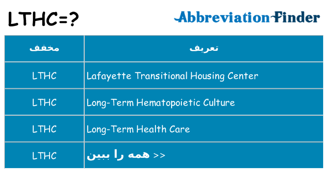 چه lthc برای ایستادن؟