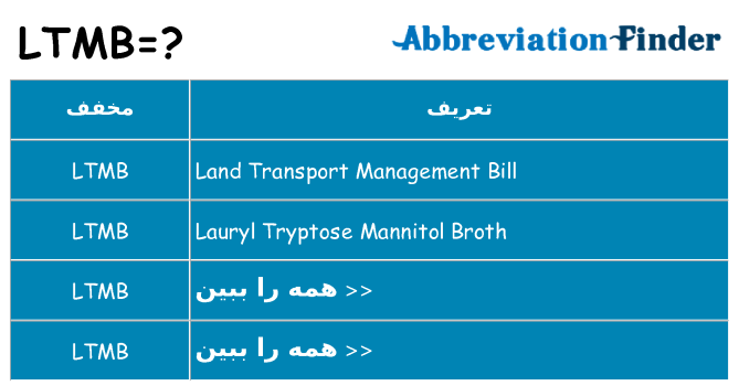 چه ltmb برای ایستادن؟