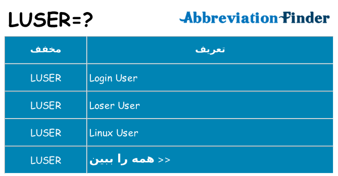 چه luser برای ایستادن؟