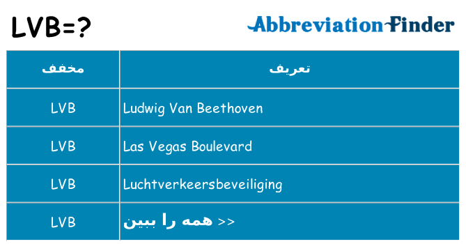 چه lvb برای ایستادن؟