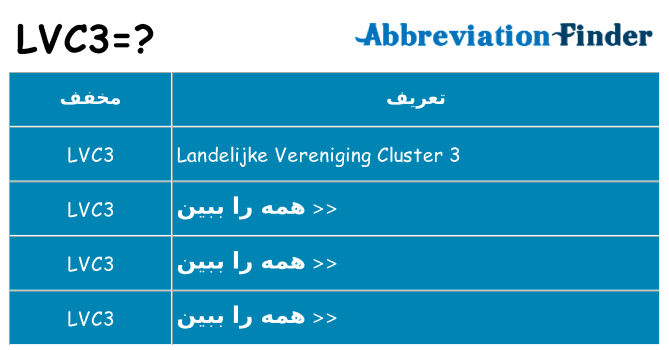 چه lvc3 برای ایستادن؟