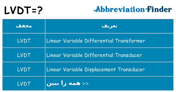 چه lvdt برای ایستادن؟