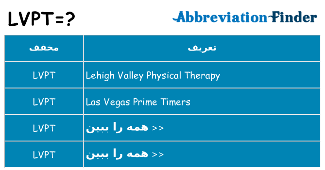 چه lvpt برای ایستادن؟