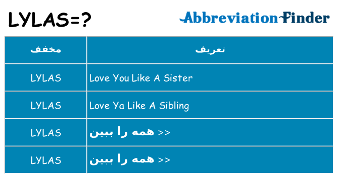 چه lylas برای ایستادن؟