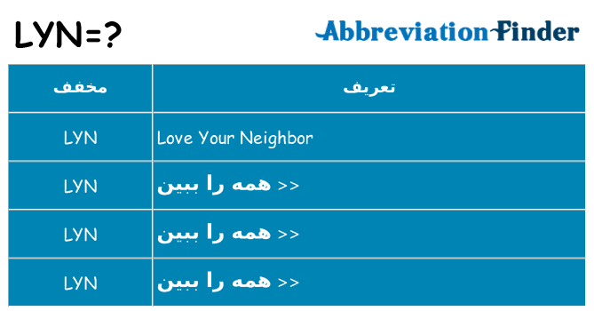 چه lyn برای ایستادن؟