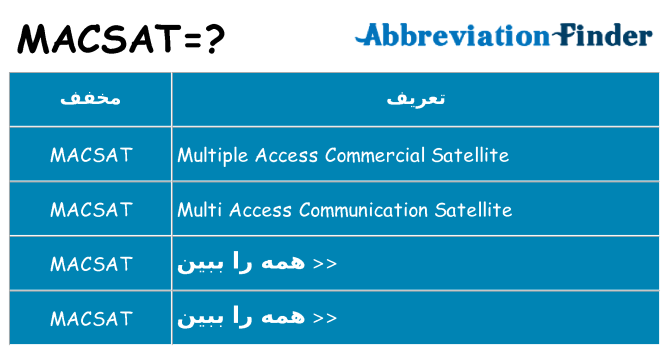 چه macsat برای ایستادن؟