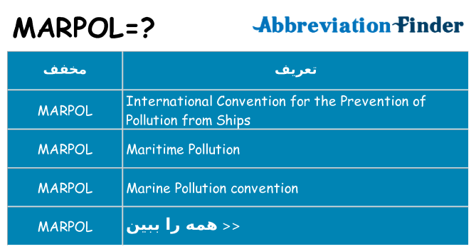 چه marpol برای ایستادن؟