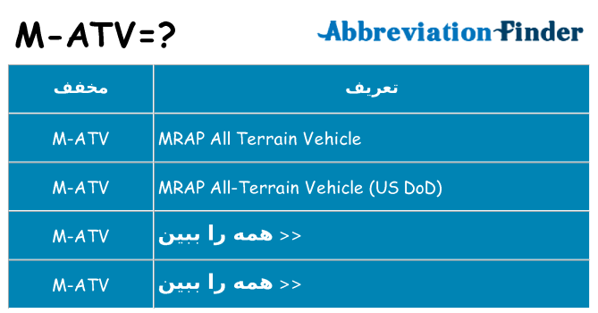 چه m-atv برای ایستادن؟