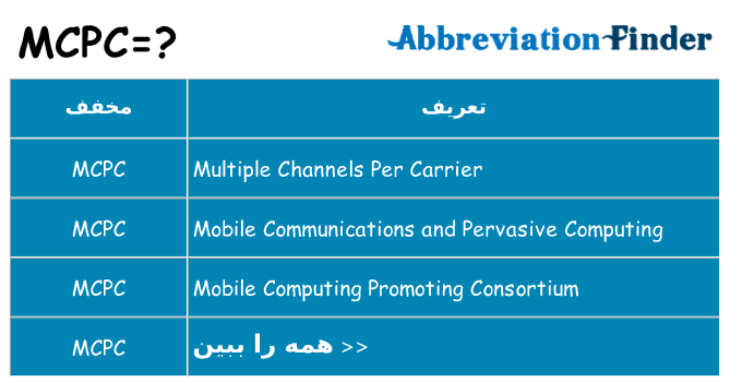 چه mcpc برای ایستادن؟