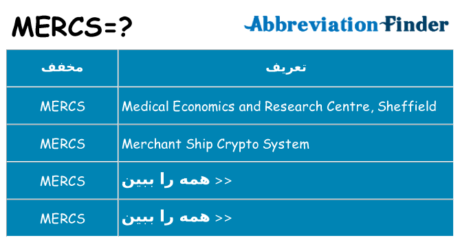 چه mercs برای ایستادن؟