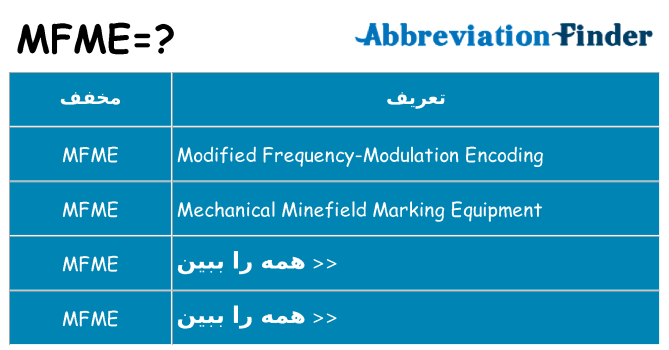 چه mfme برای ایستادن؟