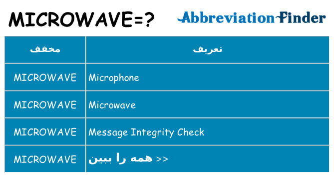 چه microwave برای ایستادن؟