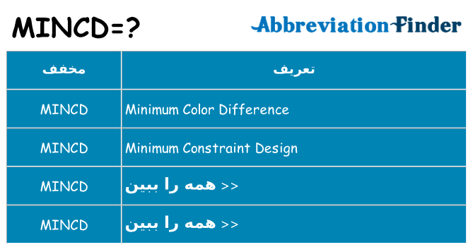 چه mincd برای ایستادن؟