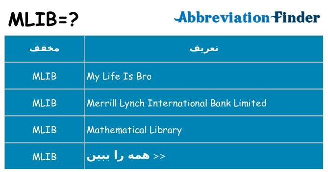 چه mlib برای ایستادن؟