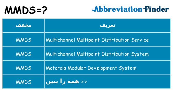 چه mmds برای ایستادن؟