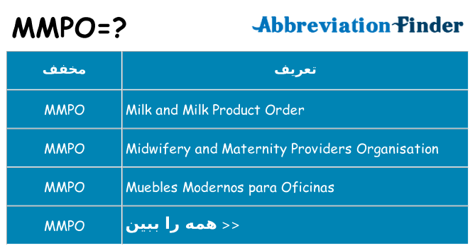 چه mmpo برای ایستادن؟