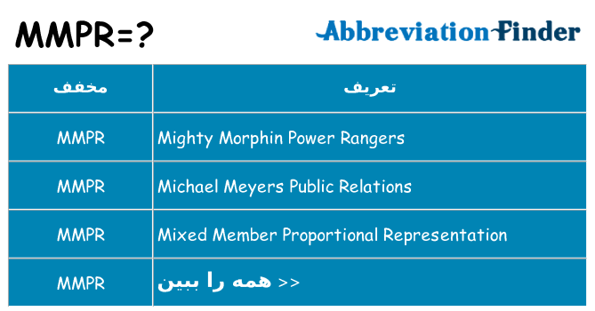 چه mmpr برای ایستادن؟