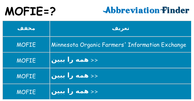 چه mofie برای ایستادن؟