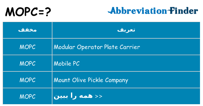 چه mopc برای ایستادن؟