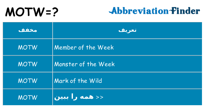 چه motw برای ایستادن؟
