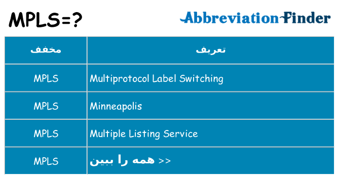 چه mpls برای ایستادن؟