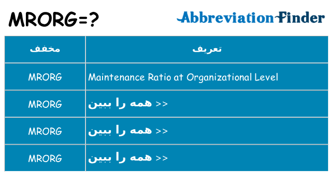 چه mrorg برای ایستادن؟