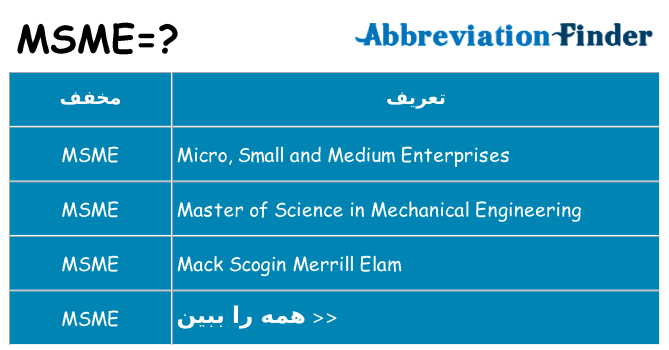 چه msme برای ایستادن؟