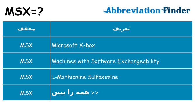 چه msx برای ایستادن؟