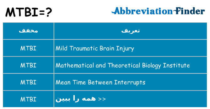 چه mtbi برای ایستادن؟