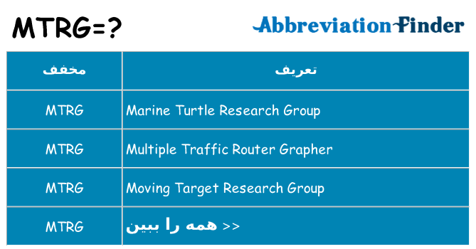 چه mtrg برای ایستادن؟