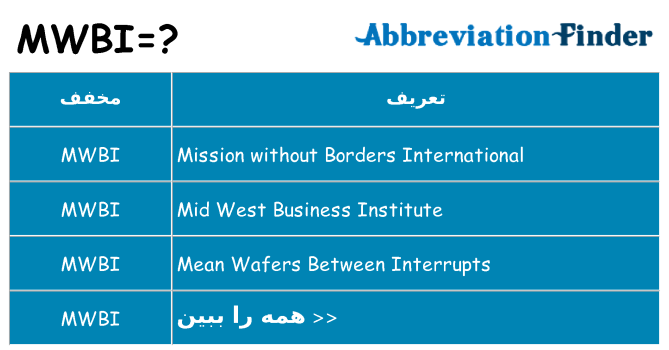 چه mwbi برای ایستادن؟