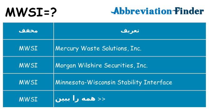 چه mwsi برای ایستادن؟
