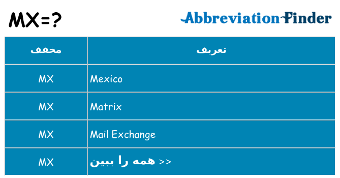 چه mx برای ایستادن؟