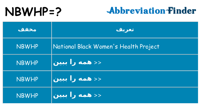 چه nbwhp برای ایستادن؟