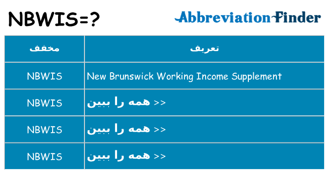 چه nbwis برای ایستادن؟