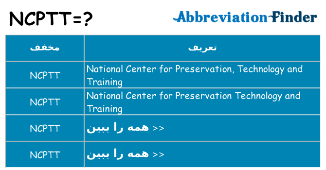 چه ncptt برای ایستادن؟