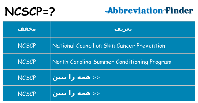 چه ncscp برای ایستادن؟