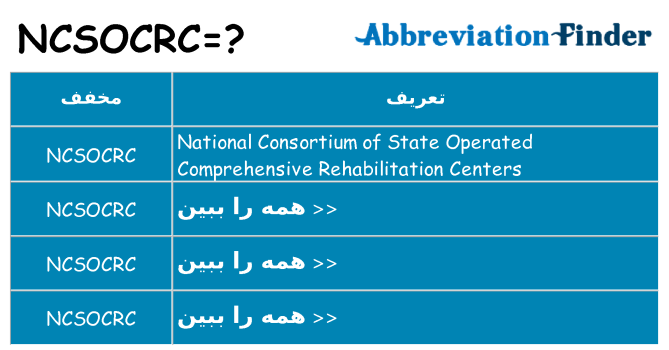 چه ncsocrc برای ایستادن؟