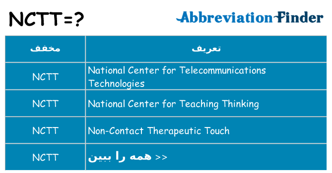چه nctt برای ایستادن؟