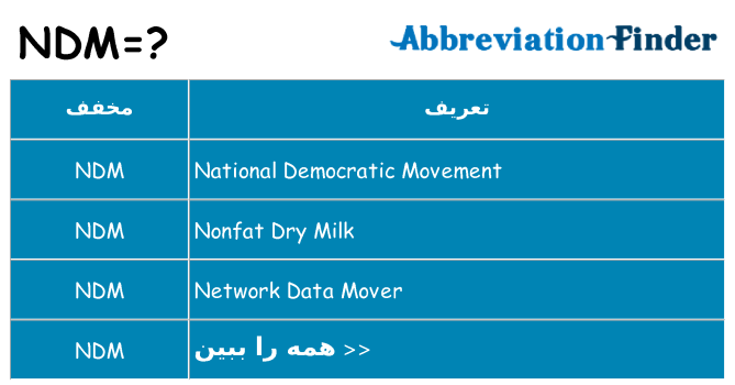 چه ndm برای ایستادن؟