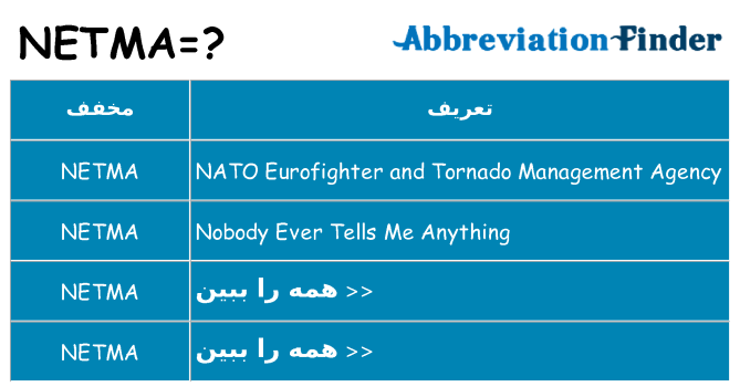 چه netma برای ایستادن؟