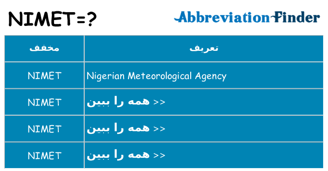 چه nimet برای ایستادن؟