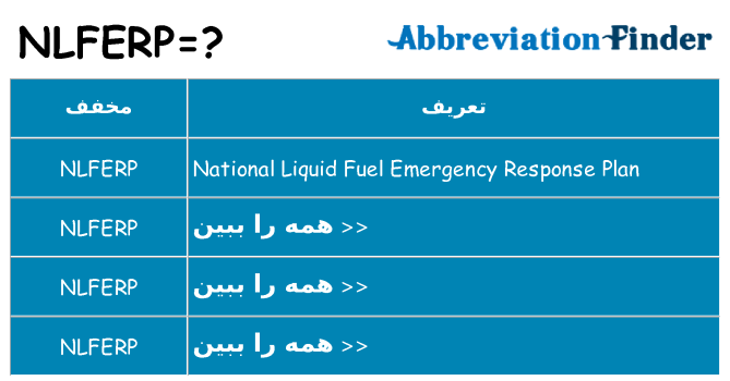 چه nlferp برای ایستادن؟