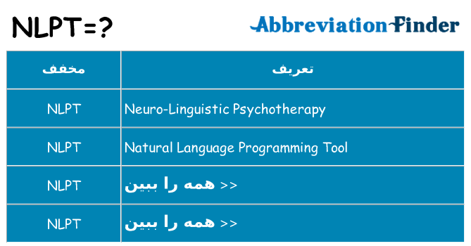 چه nlpt برای ایستادن؟