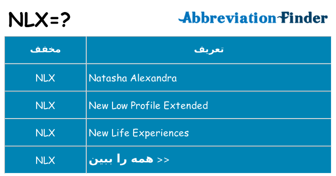 چه nlx برای ایستادن؟
