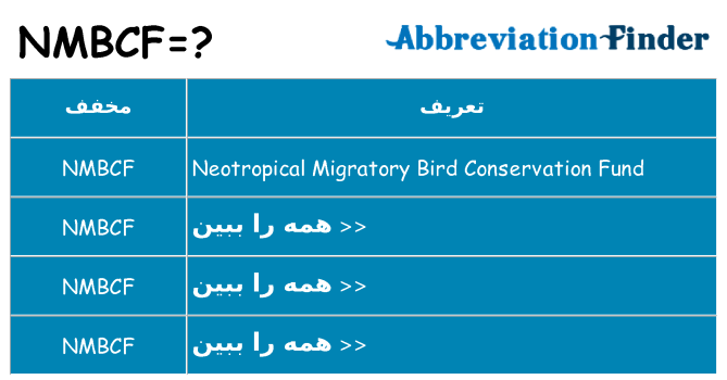 چه nmbcf برای ایستادن؟