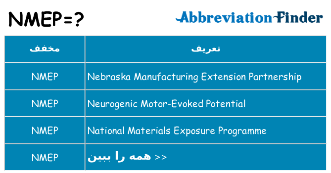چه nmep برای ایستادن؟