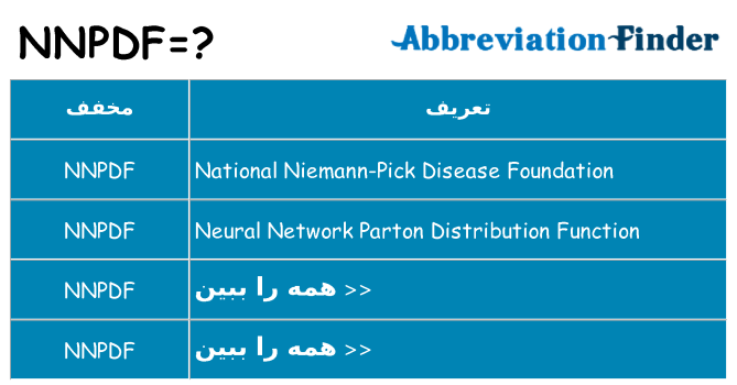 چه nnpdf برای ایستادن؟