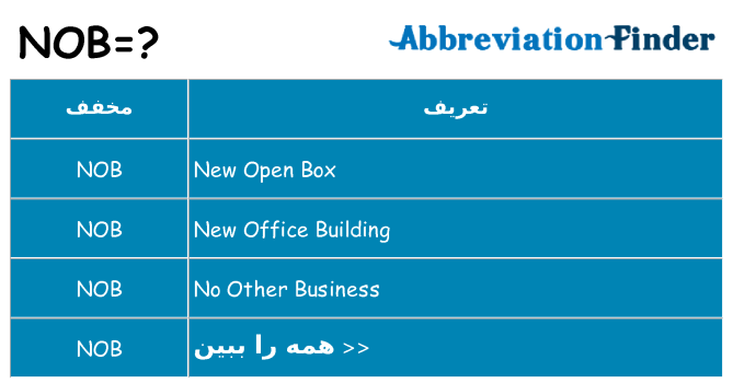 چه nob برای ایستادن؟