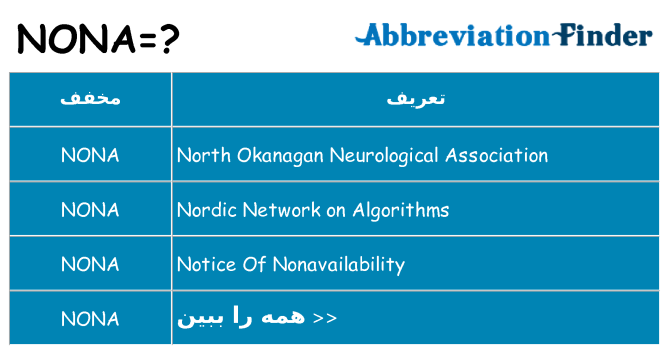 چه nona برای ایستادن؟
